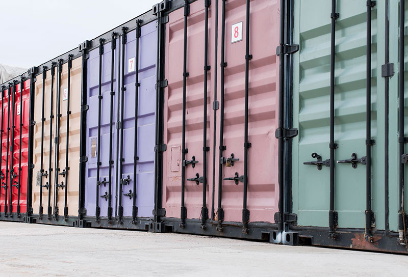 freepik logistic center with colorful storage container